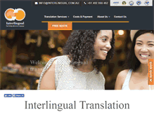 Tablet Screenshot of interlingual.com.au